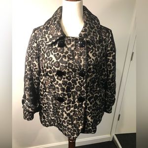 Black animal pattern jacket,  blazer SZ medium